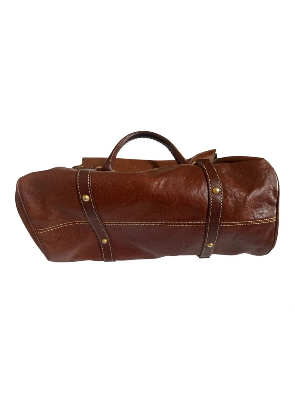 Dooney & Bourke Medium Florentine Vachetta Leather Satchel Chestnut Brown Boho - Picture 3 of 11